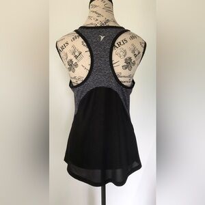 Active Women's Racerback Tank Top Black and Gray Size Medium